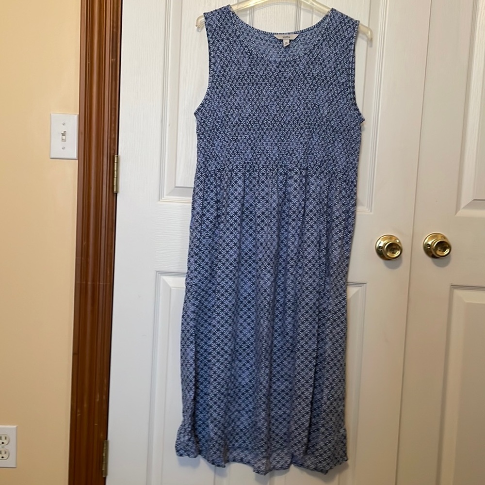 Smocked casual dress.